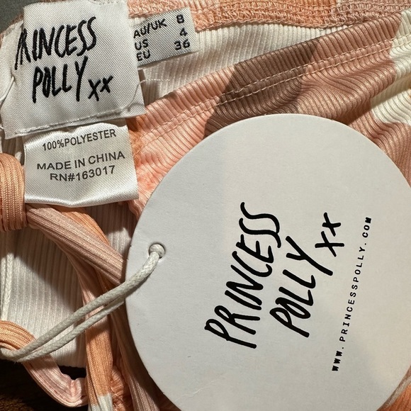 Princess Polly NWT 70s Colorful‎ Swirl Orange Latiana Top Size 4 US - Picture 4 of 6